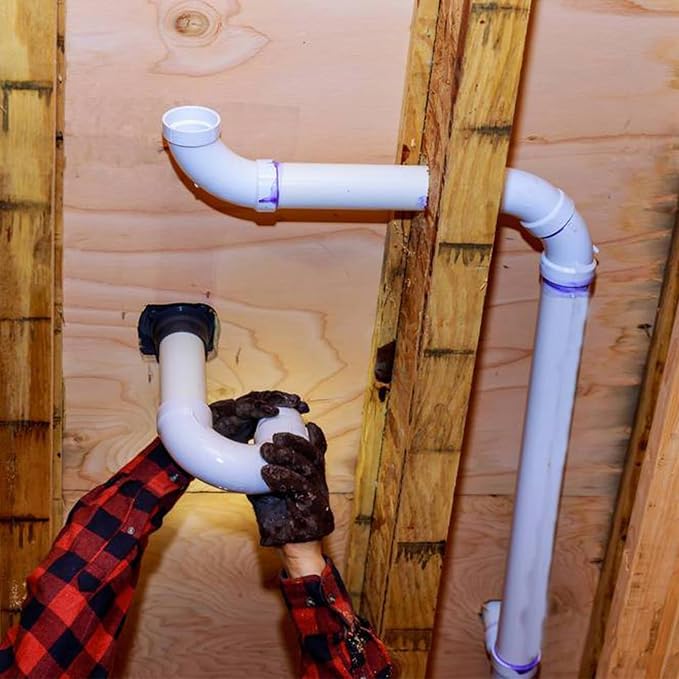 4Pack 2" PVC DWV Sanitary 90-Degree Elbow White SCH40 2" PVC DWV 90° Elbow Pipe - Image 6