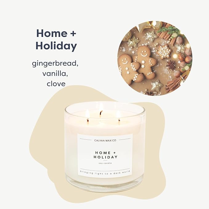 Home & Holiday 3 Wick Scented Candle - Image 2