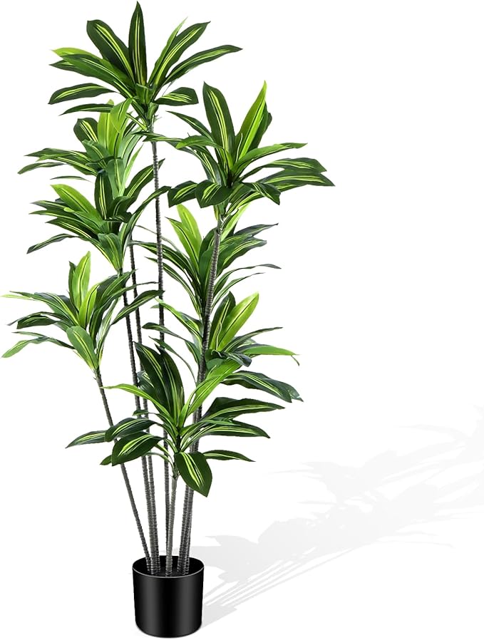 Dracaena Artificial Plant Indoor 6FT by CyanGrove