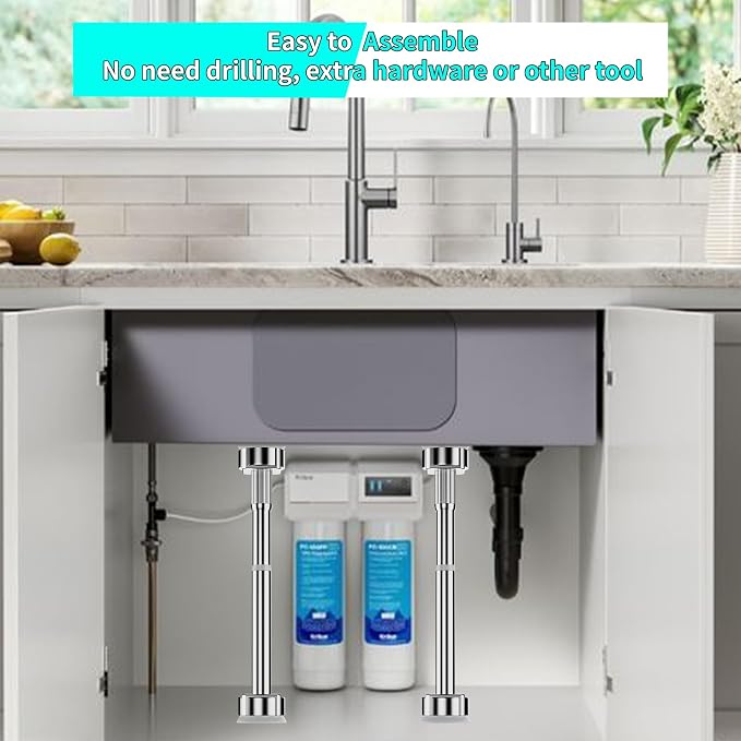 Undermount Sink Brackets， 19.9"-31.5" Adjustable Kitchen Undermount Sink Support - Image 5