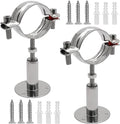 2pcs Adjustable Pipe Support Bracket, Stainless Steel Pipe Clamp | 2 Inch-2-1/4 by suiwotin