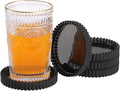 Glass Drink Coaster Set of 5- Coasters by Unknown
