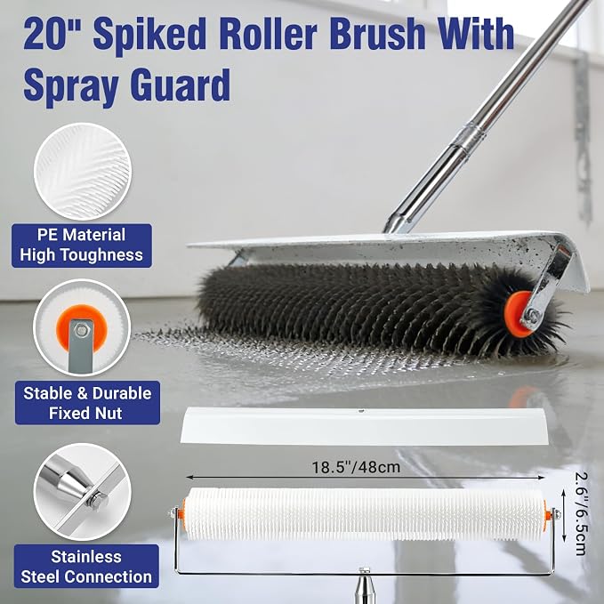 Self Leveling Concrete Tools, Spiked Roller - Image 2