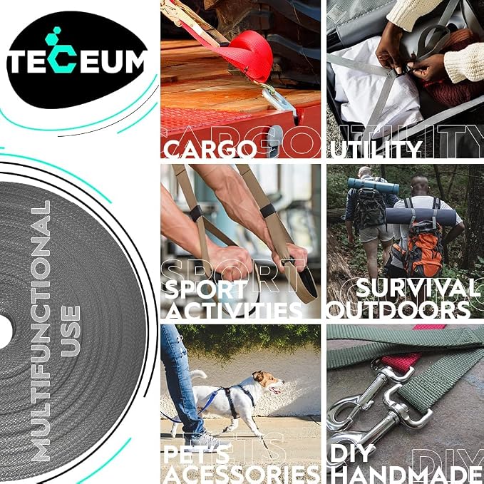 Webbing Strap, 3/4" to 2", 10-50 Yds, EDC gear, backpack repair and pet dog - Image 4
