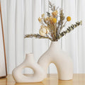 CEMABT White Ceramic Vase Set of 2 by CEMABT