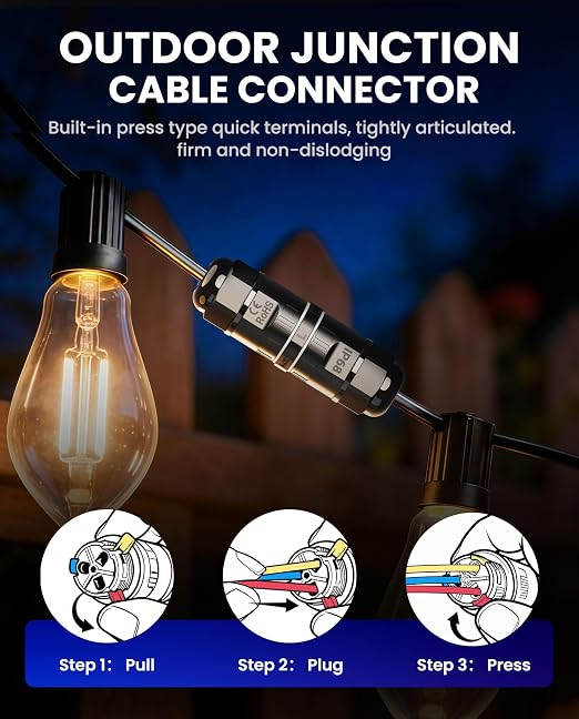 IP68 Tool-Free 3-Pin Waterproof Electrical Connector Box | Junction Box - Image 4