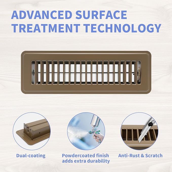 Howeall 2 Pack 2" x 10" Floor Register - Image 3