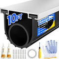Holikme 10FT Garage Door Bottom Seal, Pre-drilled Track, U+O Rubber Seal by Holikme