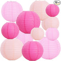 BEISHIDA Pink Mix Paper Lanterns 12Pcs 6/8/10/12 Inch Round Chinese Lamp | by Beishida