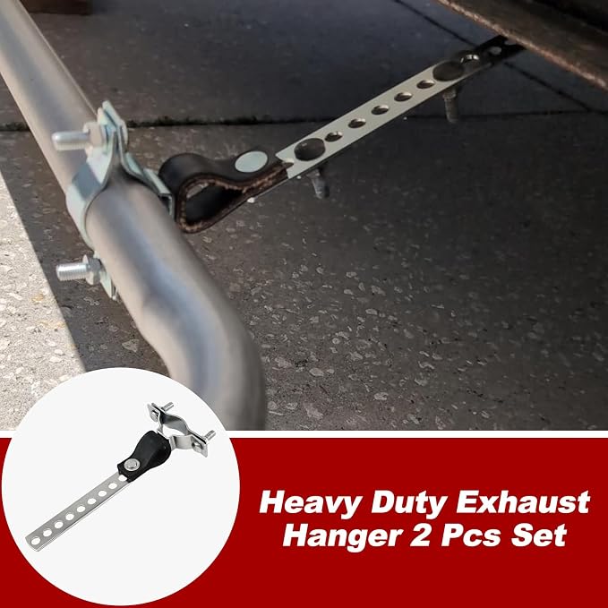 2-Pack RV Generator Muffler Hanger | 8-Hole Carbon Steel Exhaust Bracket - Image 6