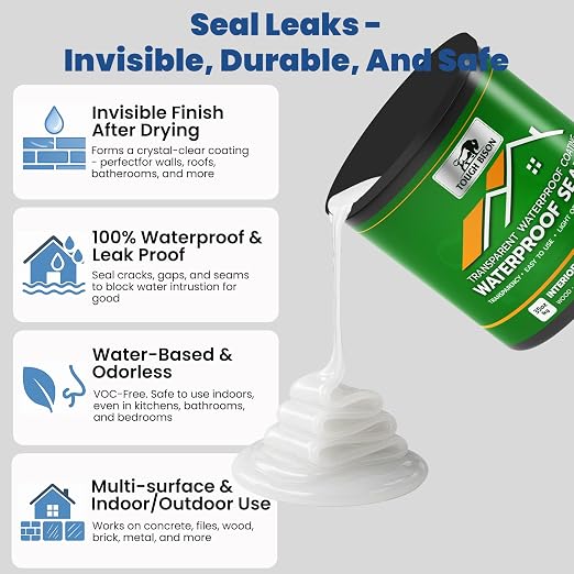 Clear Waterproof Sealant – Water-Based Transparent Waterproof Coating Acrylic - Image 3