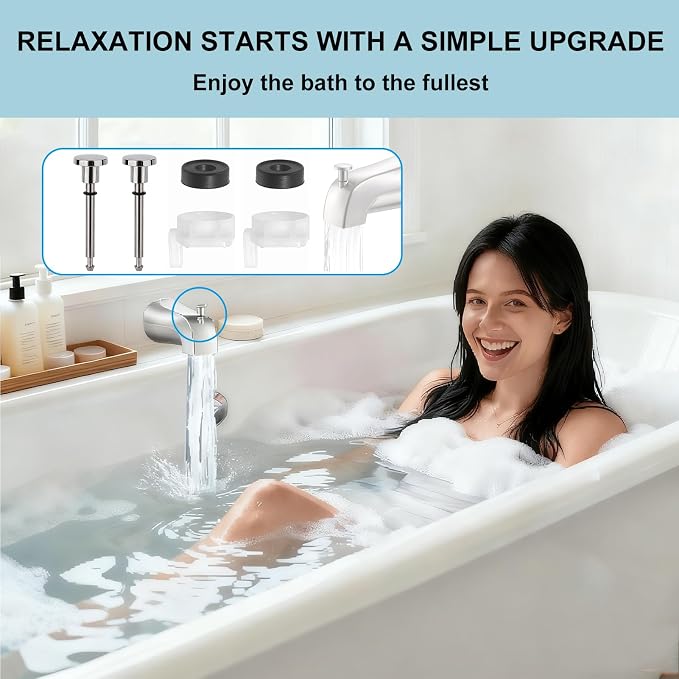 2 Set Universal Tub Spout Diverter Repair Kit Parts, Includes 2 x Diverter - Image 5