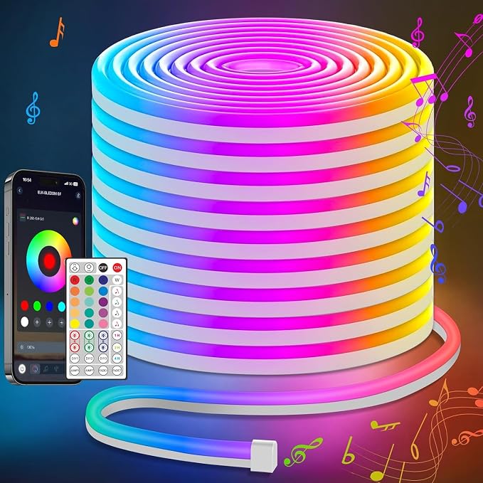 Lamomo 65.6Ft LED Strip Lights, RGB Neon Rope Light - Image 8