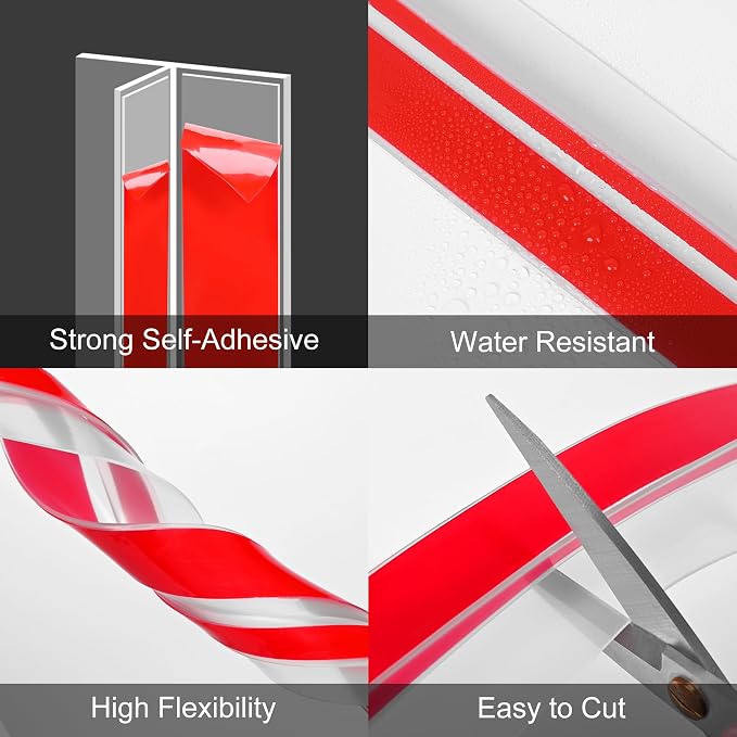 ToLanbbt T-Shaped Door Draft Stopper 1.97 in x 49 FT Silicone Weather Stripping - Image 5