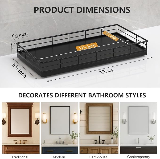 Toilet Paper Basket Organizer, Oak Wood Toilet Tank Tray - Image 6