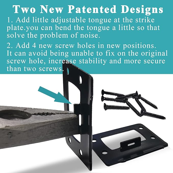 2-1/4" by 1-3/4" Door Latch Restorer Strike Plate - Image 4