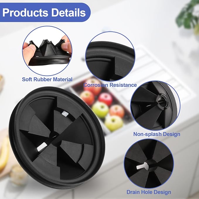 Garbage Disposal 3 3/8" Splash Guard Rubber Sink Baffle Replacement Insert - Image 8