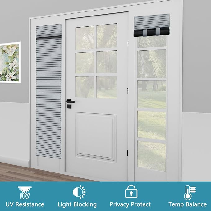 Muamar French Door Curtains Privacy Door Blind, Front Door Window Curtain - Image 7