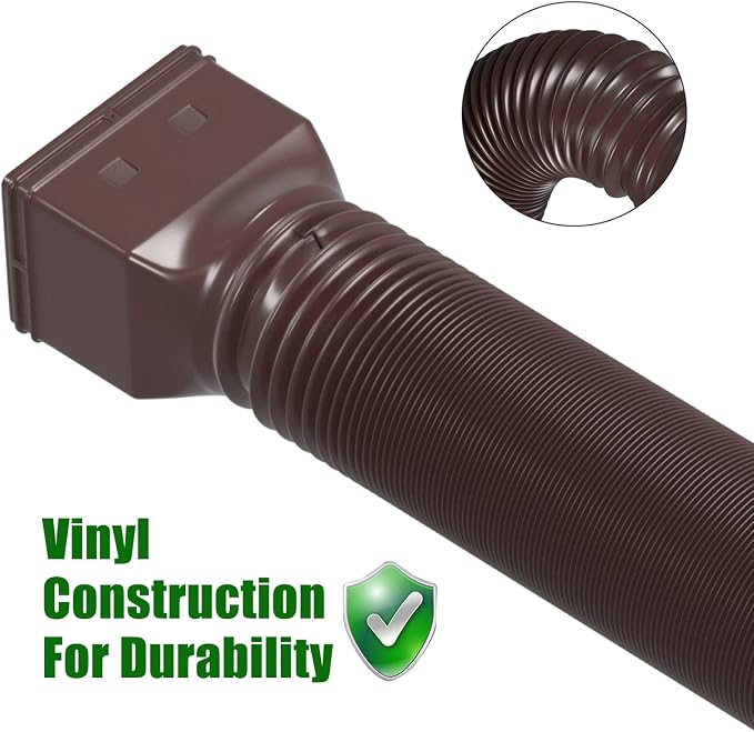 YOTODY 2 Pack Rain Gutter Downspout Extensions Flexible, Universal Drain - Image 6