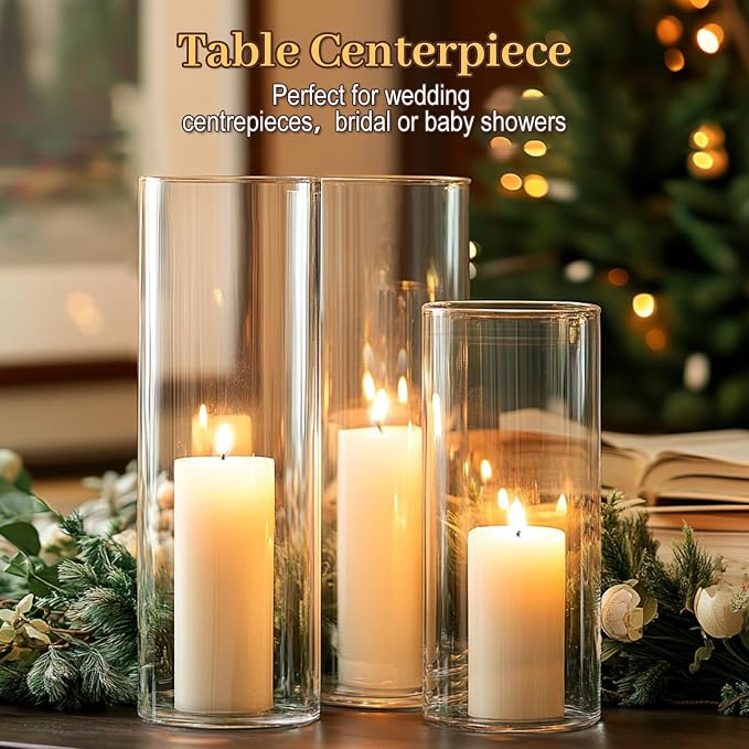 UPBUD 10 Inch Glass Cylinder Vases - Image 6