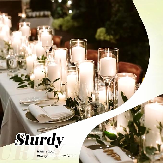 12Pack Glass Cylinder Vases for Centerpieces - Image 6