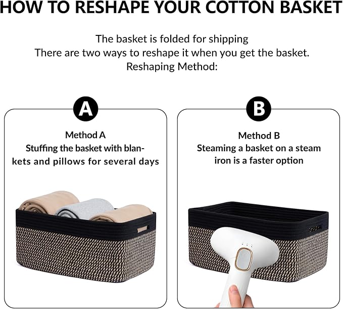 MiniArk Large Storage Baskets for Shelves, Baby Nursery, Toy Baskets Box - Image 7