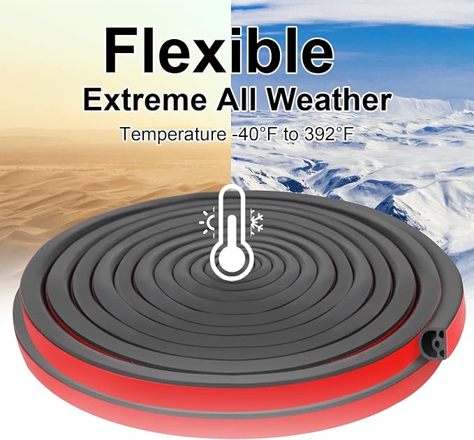 Benory D-Shaped Silicone Weather Stripping - Image 5
