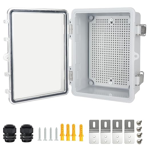 Electrical Junction Box, IP67 Waterproof Outdoor Box ABS Plastic Enclosure by Qukipet