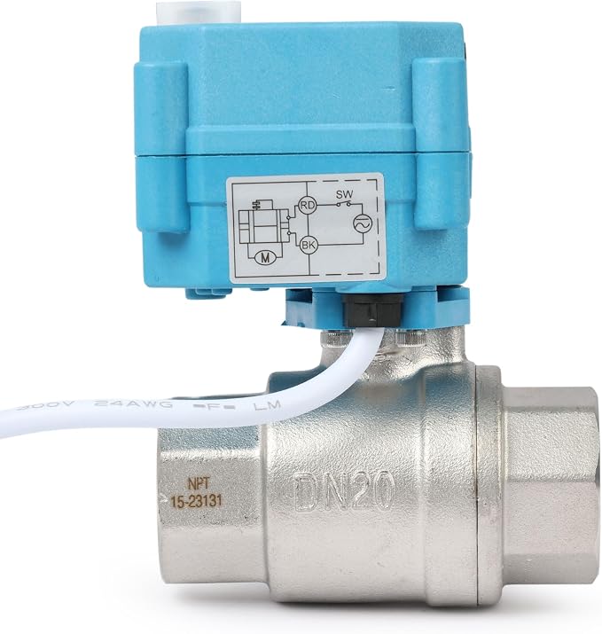 U.S. Solid 3/4inch Stainless Steel Motorized Ball Valve, Full Port, IP67 - Image 5