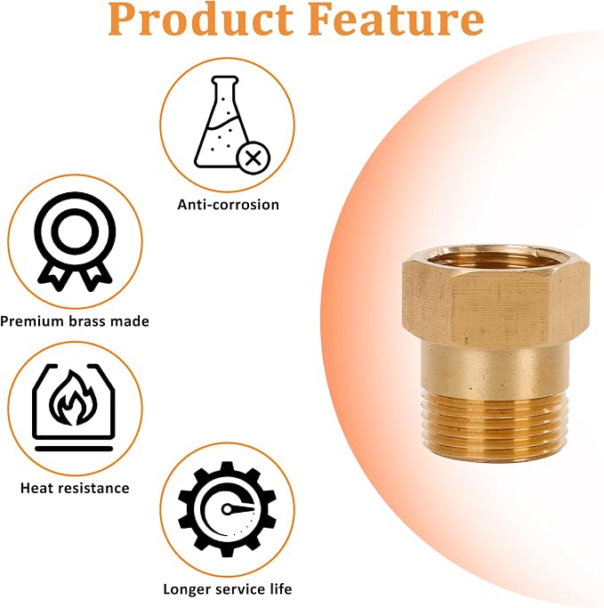 2Pcs One Way Brass Check Valve Non Return 3/4" Female to 3/4" Male Thread - Image 2