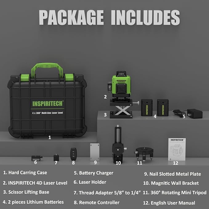 Laser Level 360 Self Leveling for Tiling Floor Wall Ceiling Construction - Image 7