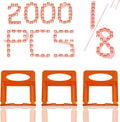 2000 Pcs Tile Leveling System Base Refill Pack, 1/8‘’ Tile Spacer, Suitable by Unknown