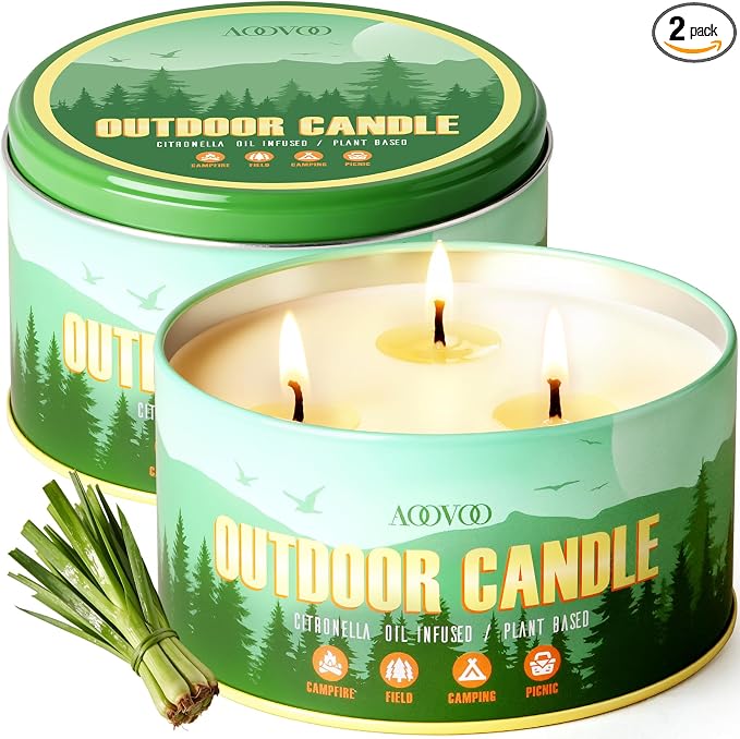 AOOVOO Citronella Candles Outdoor by AOOVOO