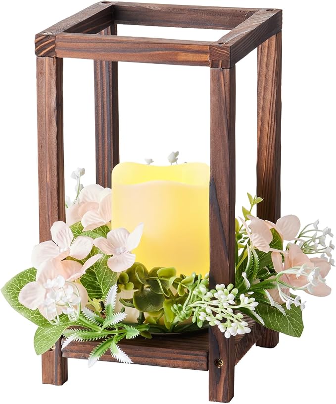VEVOR 20 Set/60 Pcs Wooden Wedding Lantern Centerpiece, Includes 20 Wooden - Image 9