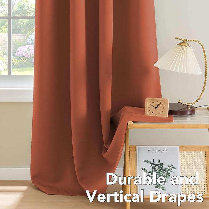 H.VERSAILTEX Solid Thermal Insulated Grommet Blackout Window Curtain Panels - Image 8