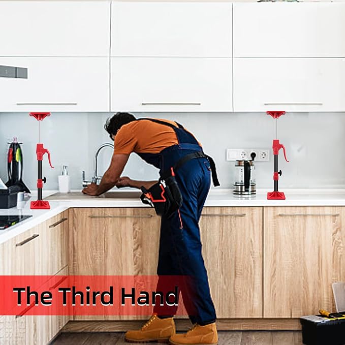 Cabinet Jack Support Pole, Telescopic Third Hand Tools - Image 7