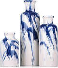Blue Ceramic Vase Set by QIANLING