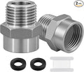 1/2" G Female to 1/2" NPT Male Adapter, Stainless Steel Pipe Fitting, BSP to by inwindrain