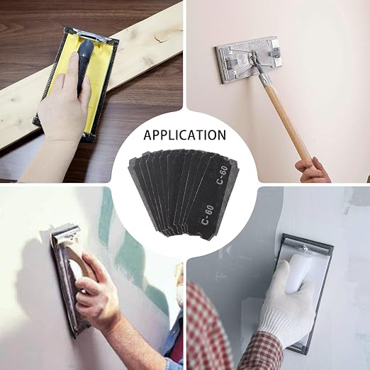 SCOTTCHEN Drywall Sanding Screen Mesh Sheet 4-3/16" x 11-1/4" Grit #60-12pcs - Image 6