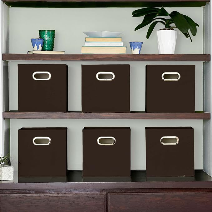 Household Essentials Fabric Storage Bins in Strong Poly‑Woven Fabric - Image 3