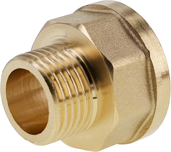 2 Pack Brass Pipe Fittings, 1/2" to 3/4" Pipe Reducer Adapter Coupler, 1/2" NPT - Image 5