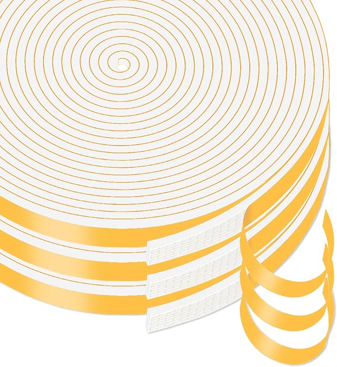 Door Weather Stripping, for Door and Window, 3/8 in x 1/8 in x 50Ft | Air by MIKONIYA