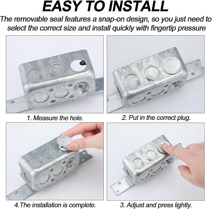 Yaocom 36 Pcs Knockout Seal Electrical Box Plugs - Image 4
