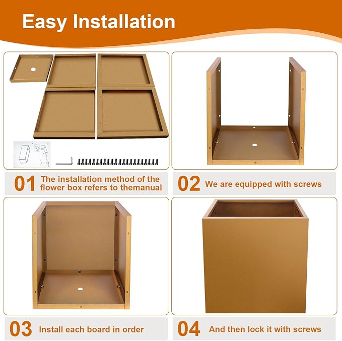 Corten Steel Planter Box 24"x24"x25", Large Metal Square Planter | Heavy Duty - Image 5