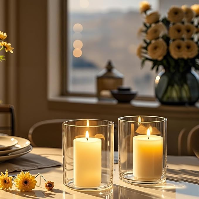 12pcs 4 Inch Clear Glass Cylinder Vases - Image 5