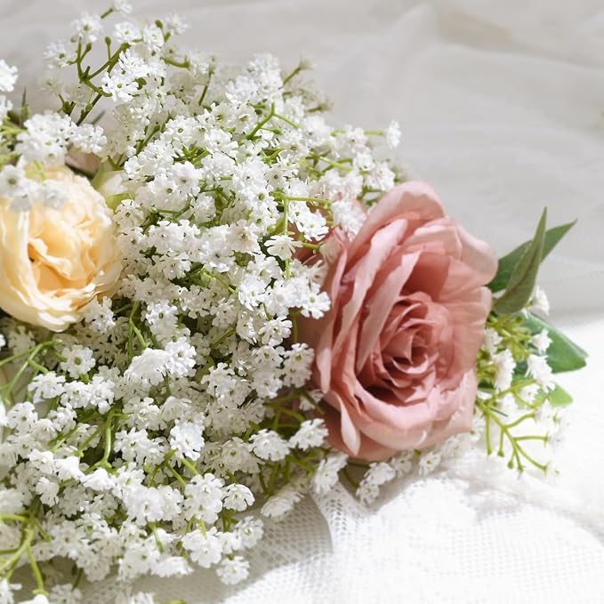21Pcs Babys Breath Artificial Flowers, Baby Breath Flowers Artificial Bulk | - Image 2