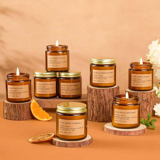 8 Pack Scented Candles for Home, Long Lasting Soy Wax Candle Gift Set | - Image 7