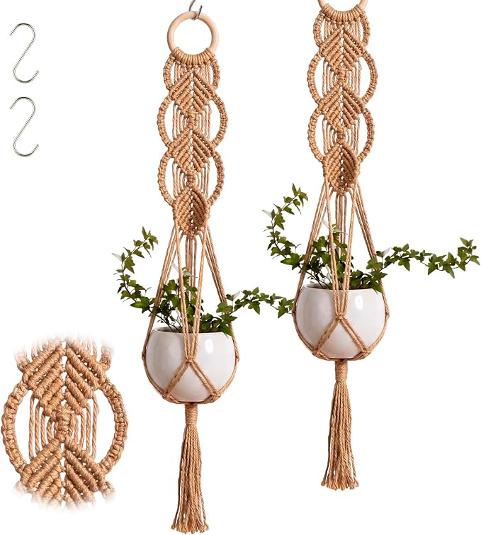 Shappy 2 Pack Boho Macrame Plant Hanger by Shappy
