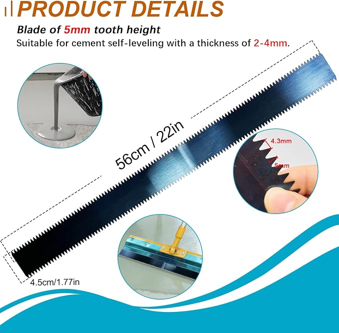Self Leveling Cement Tool Kit, Notched Squeegee - Image 3