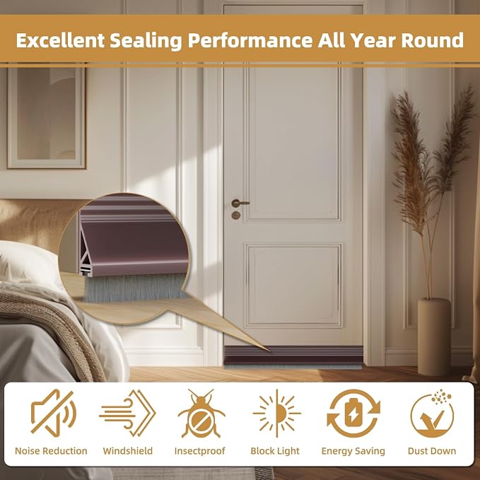 2Pack Door Draft Stopper for Bottom of Door - Image 3